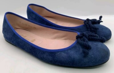Pretty Ballerinas Flats Moccasins Shoes Navy Blue US UK EU