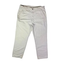 Carhartt Men's 38x32 Canvas Khaki Pants Dungaree Fit Beige B299 PUT Flaws