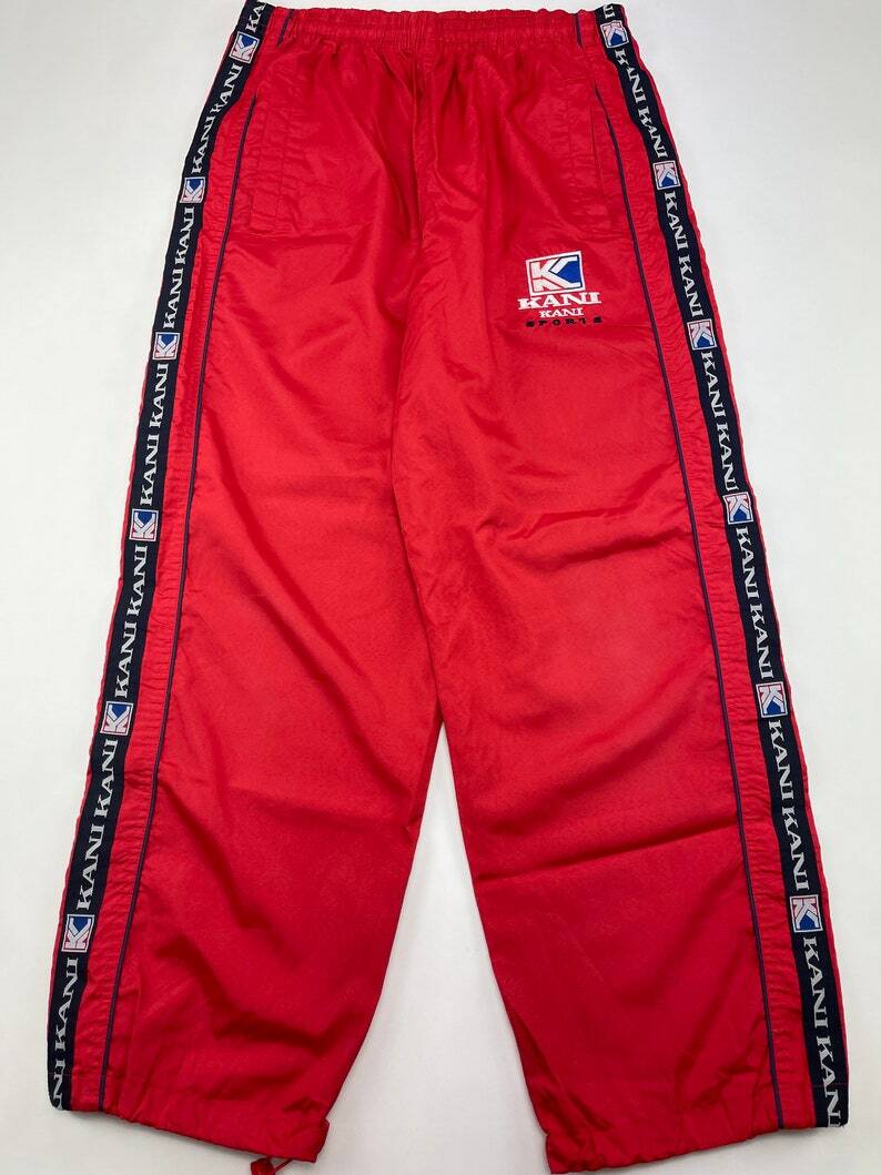 KARL KANI pants, red, baggy Kani tracksuit loose, 90s hip KARL KANI pants, red, baggy Kani tracksuit loose, 90s hip