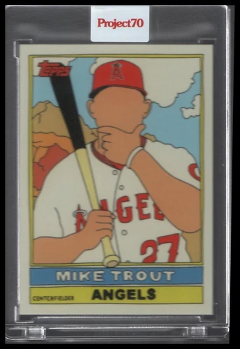 2021-22 Topps Project70 #27 Mike Trout Los Angeles Angels Fucci 1976 Topps