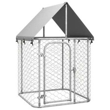NNEVL Outdoor Dog Kennel with Roof 100x100x150 cm
