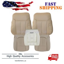 For 2011-16 Ford F250 F350 Both Side Perf Leather Seat Cover Foam Cushion Tan For 2011-16 Ford F250 F350 Both Side Perf Leather Seat Cover Foam Cushion Tan