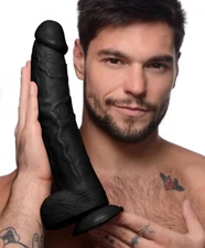 Master Cock Hung Harry dildo-dong Sex Toy with Balls 11.75in suction cup Base