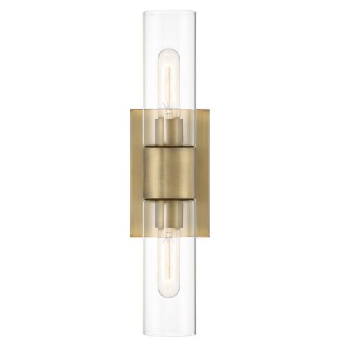 DESIGNERS FOUNTAIN Anton 17.5 in 2-Light Wall Sconce Old Satin Brass D286M-2WS-0