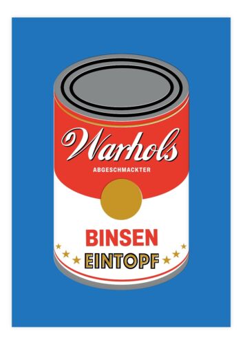 WARHOLS ABGESCHMACKTER BINSEN-EINTOPF – original signiertes Riso print Artwork - Afbeelding 1 van 1