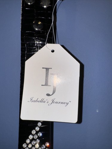 Womens M/L Bling Western Dress Belt, Isabellas Journey, Black, NWT Competition - Picture 3 of 7