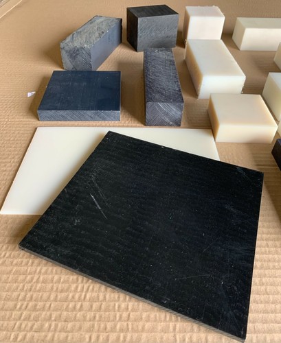 Machinable Gray Black Natural Nylon Plastics Random Size Blocks Sheets 16LB Box - Picture 5 of 6