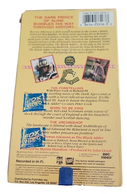 Black Adder I - Pt. 1 (VHS, 1991) for sale online | eBay