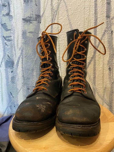 redwing logger boots black