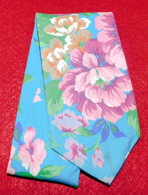 TAMGO BY MAX RAAB СИНИЙ/КРАСНЫЙ/ЗЕЛЕНЫЙ ВСЕ ХЛОПОК ЦВЕТОЧНЫЙ ГАЛСТУК - ГАЛСТУКИ - ДИЗАЙНЕРСКИЕ ГАЛСТУКИ. - Изображение 2 из 3