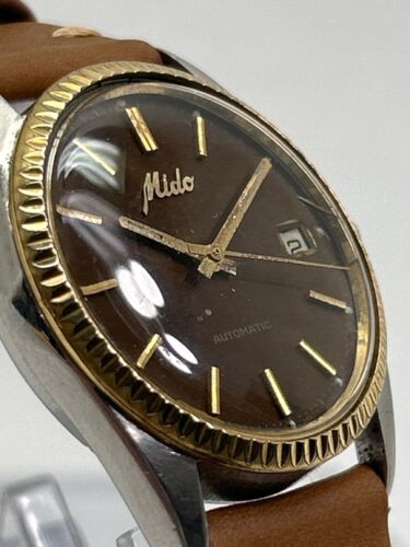 Montre Homme MIDO Vintage 2872 ETA Mov't. cadran chocolat index or (NJL026900) - Photo 2/10
