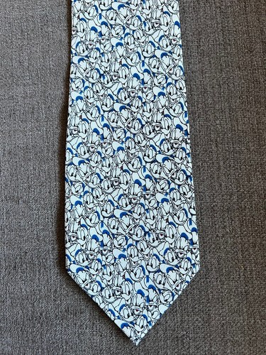 Vtg SILK HANDMADE DONALD DUCK TIE-Balancine-Mickey&Co-The Tie Works. Clean