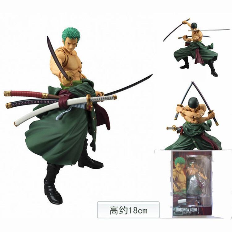 One Piece Roronoa Zoro Luffy Ace Past Blue Variable Boxed 18cm PVC
