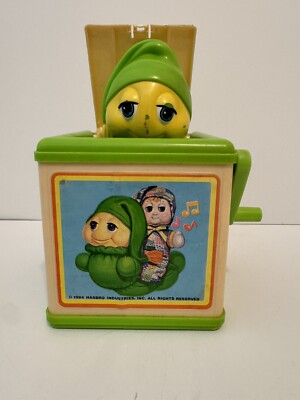 Vtg 1984 Glo Worm  Jack in the Box Music Box  by Hasbro Works!