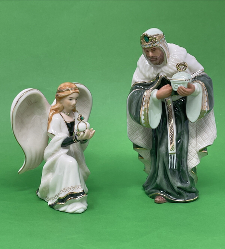 Hawthorne Village Irish Nativity King Balthazar and Crown Angel Ltd Ed NIP COA - Picture 2 of 22