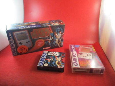 Nintendo Game Boy Pocket Console System Star Wars Adventure Game Pack Bundle Box