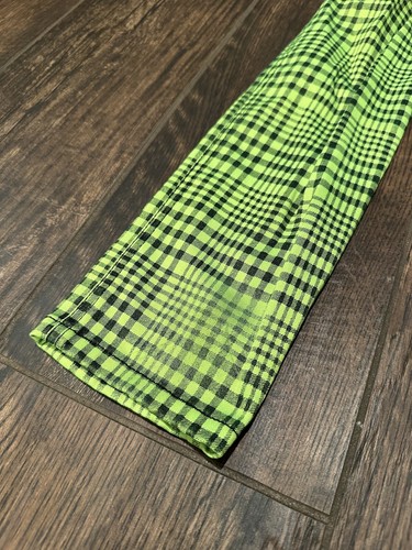 Tripp NYC Size 3 Juniors Daang Goodman Gothic Neon Plaid Print Skinny Pants - Picture 12 of 15