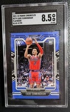 2021 CHRONICLES PLAYBOOK BLUE #279 CADE CUNNINGHAM ROOKIE #47/99 SGC 8.5 POP 1