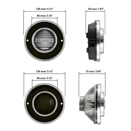 4PCS Smoked Tail & Backup Light Cover For 1975-1979 Chevrolet Corvette C3 5.7L - Picture 6 of 12
