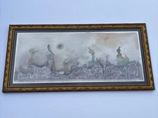 LARGE ABSTRACT PAINTING COLLAGE FAMOUS WITH BOOK INCLUDED BETHOIS RIGAL LISTED