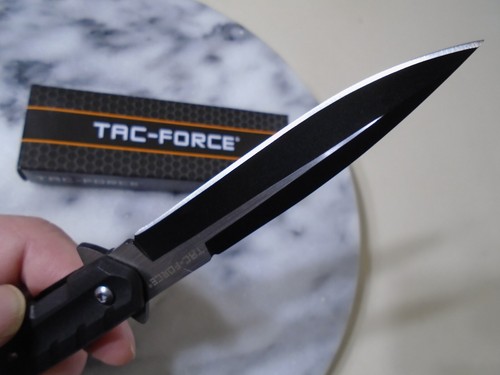 Tac-Force Assisted Open 2 Tone Stiletto Pocket Knife Folding Dagger TF-2002BK - Picture 3 of 9