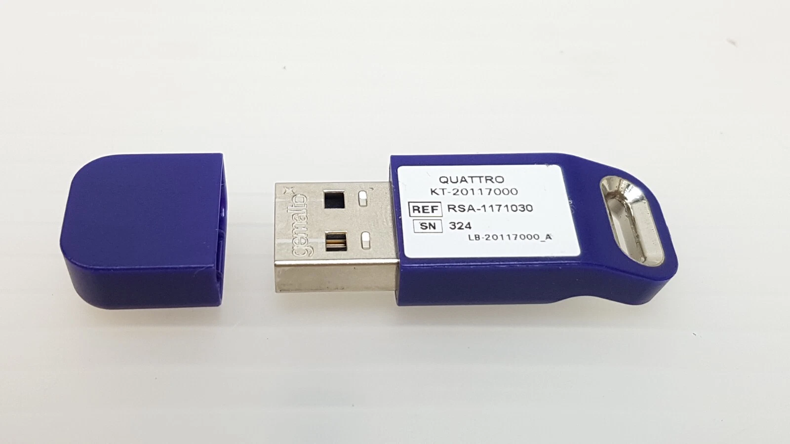 Lumenis KT-20117000 Quattro key uncapped, Gemalto USB-A plug visible