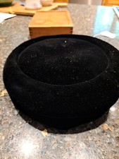 Vintage Black velvet beret