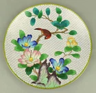 Cloisonne Enamel Flower and Bird design Cloud pattern Chinese Plate VA373