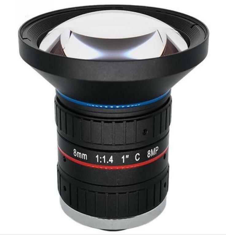 Camera Lens 8MP Focal Length 8mm F1.4-F16 C Mount FOV 96°x84°x68