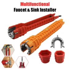 Faucet Sink Installer Multi-function Tool Pipe Wrench Plumber Homeowner Spanner