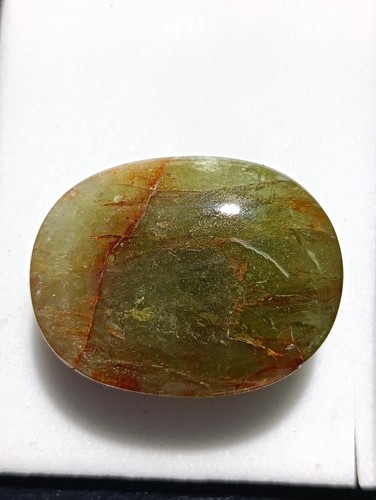 57.10cts Rarest Natural Green Copper Color Cat's Eye Tourmaline Gemstone - Picture 5 of 6