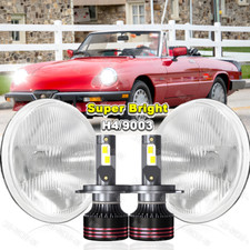 Pair  For Alfa Romeo Spider 1988-1994 Plymouth 7" Inch Round LED Headlights