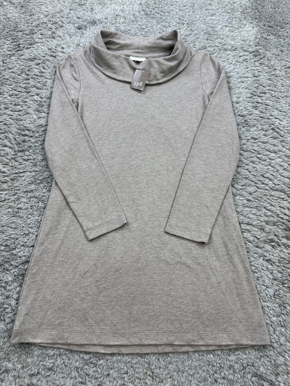 J Jill Sweater Women XS Petite Cocoa Pure Jill Cowl Neck Pullover Tunic NWT