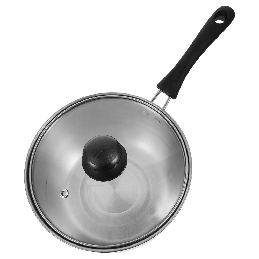 Mini Stainless Steel Milk Pot with Lid & Handle for Baby Food or Soup