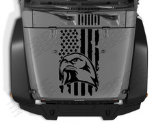 Distressed Eagle Usa Flag Hood Vinyl Sticker Decal Fits Any Hood - For Jeep Sf4 Distressed Eagle Usa Flag Hood Vinyl Sticker Decal Fits Any Hood - For Jeep Sf4