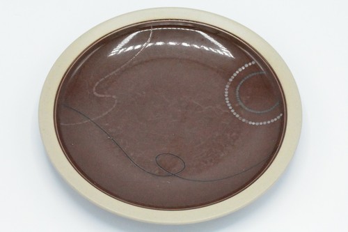 Mikasa CF428 Stone Craft Cascade 11" Dinner Plates Set of 3 Stoneware Tan Rim - Picture 5 of 6