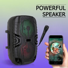 Wireless  Portable Bluetooth Party Speaker PA System W/FM Radio  Microphone