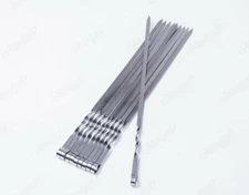 10 BARBECUE 24" SKEWERS STAINLESS SHISH KEBAB KABOB SOUVLAKI SHASHLIK MECHOUI