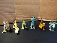 Vintage Gosnell Dinosaur Toys Mini Action Figures Play Figures Lot Of 6 BIG EYES