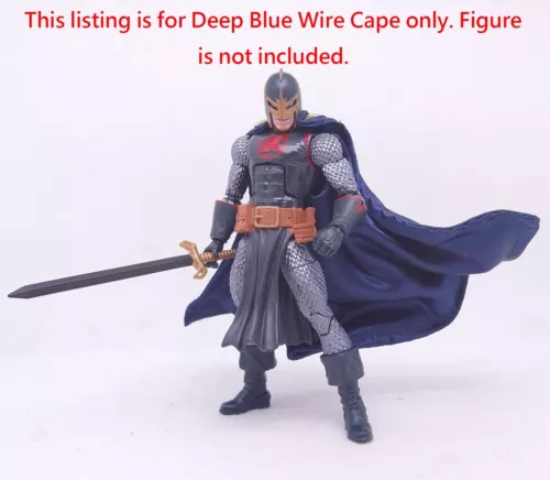 Capa de alambre azul profundo dedicada al caballero negro Hasbro Marvel Legends