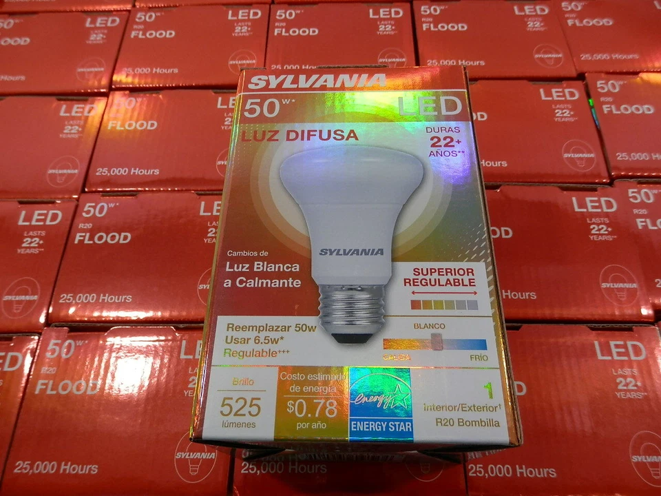 40 NEW Sylvania LED Flood Light Bulb R20 6.5w (50w repl) Premium Dimmable 3000K - Image 2 of 4