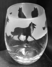 BELGIAN SHEPHERD (Turvueren) Frieze 36cl Crystal Stemless Wine / Water Glass