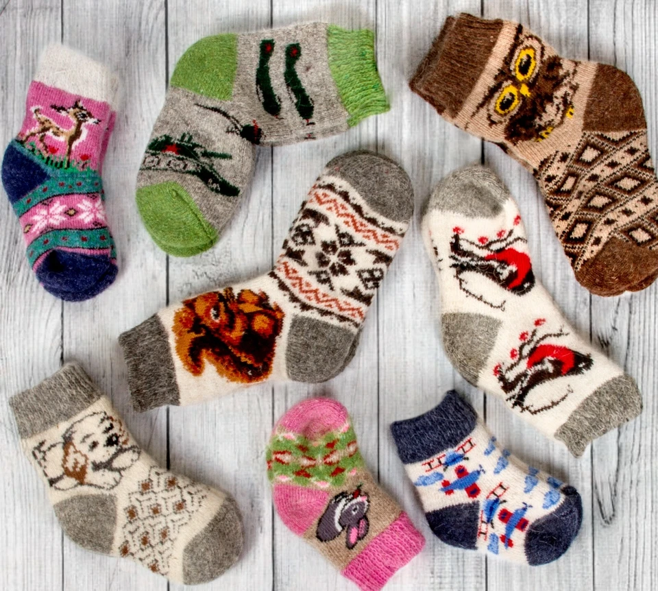 Calcetines de lana Bullfinch para mujer hechos a mano rusos cálidos suaves invierno tejidos calcetines (7-9) Foto 4 de 4