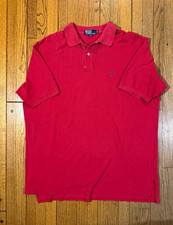 Vintage Red Made In USA Ralph Lauren Polo. 100% Cotton. Men’s Size 2XL.
