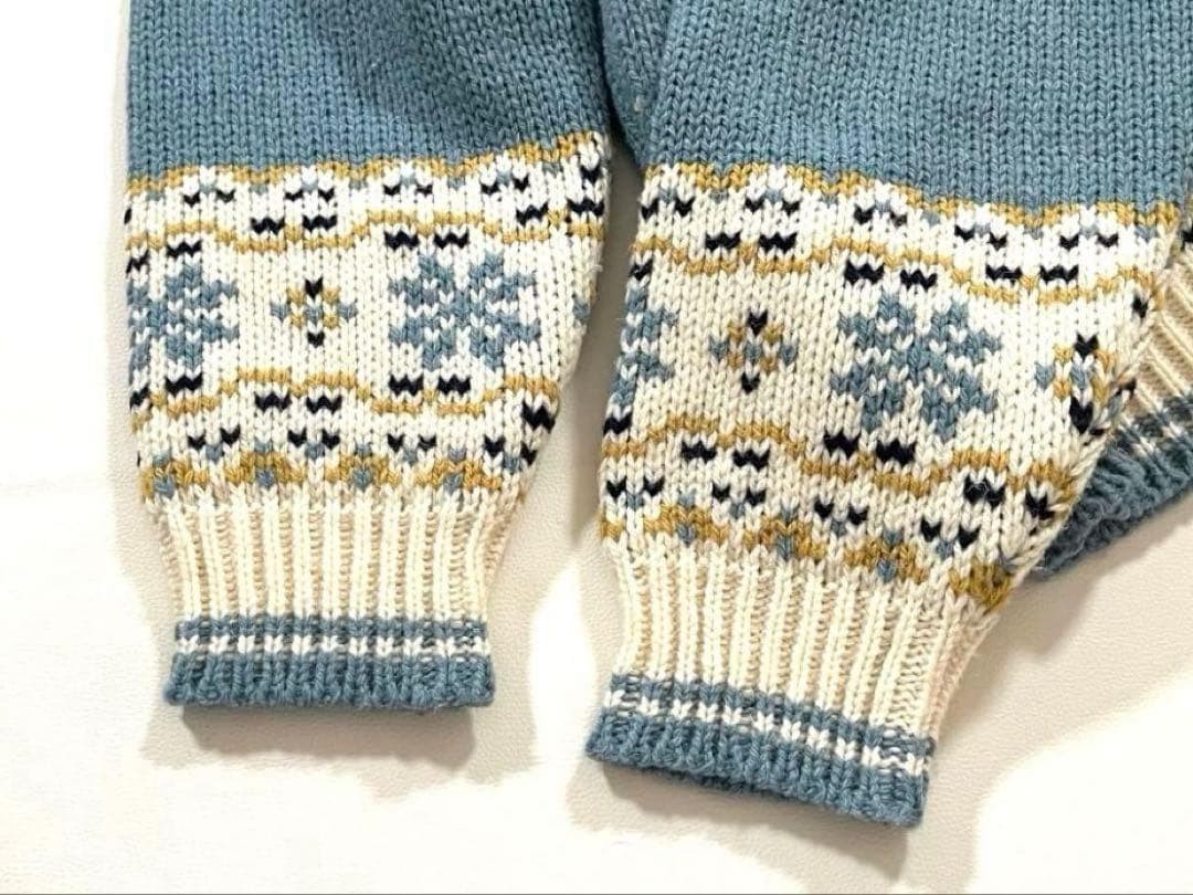 Karl Helmut Cowichan Knit Cardigan Yorkshire Terrier Dog Pattern Wool Japan image 7