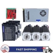STEPPERONLINE 3 Axis 3Nm Nema 23 Stepper Motor 8mm Driver Controller CNC Kit