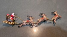 Vintage Santa and Reindeer Hallmark Ornament ...