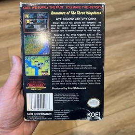 Romance of the Three Kingdoms Nintendo NES CIB Complete In Box Poster Manual 