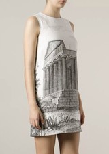 Auth Dolce&Gabbana $2000 Ancient Ruins Linen Acropolis Temple Print 42 Italy