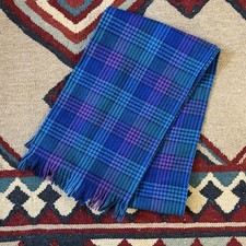 Vintage 80s Pendleton Virgin Wool Plaid Scarf USA Made 9x60